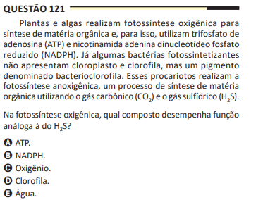 Questão anulada no Enem 2025 | Reprodução