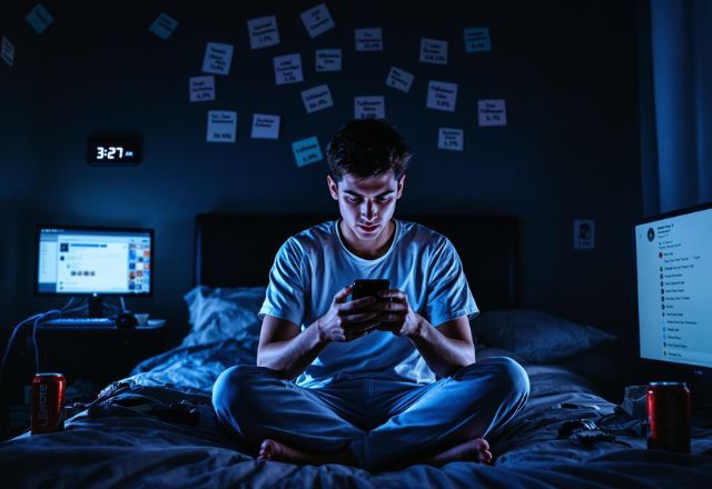 Uso excessivo das redes sociais podem ocasionar problemas de relacionamento social e de saúde | Cido Coelho/SBT News/Imagem gerada por IA