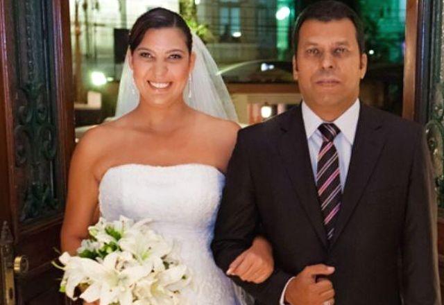 Vanessa e o pai, o cinegrafista Santiago Andrade