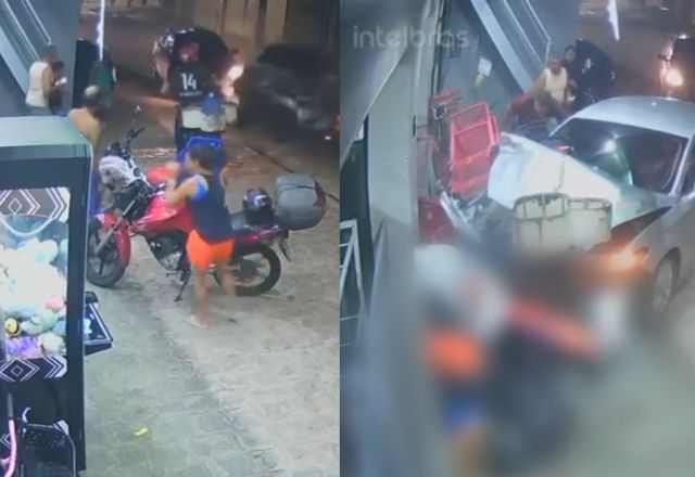 Veículo estava em alta velocidade quando, sem controle, avançou para a calçada e atingiu mulher | SBT 