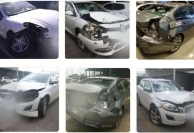 Veículos utilizados pela quadrilha para aplicar golpe contra seguradoras