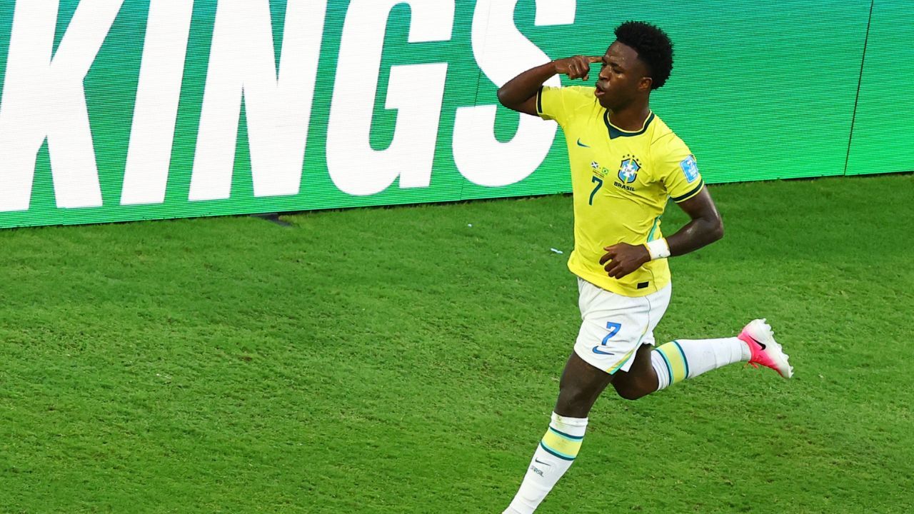 Vini Jr. brilha e Brasil vence Escócia por 3 a 0