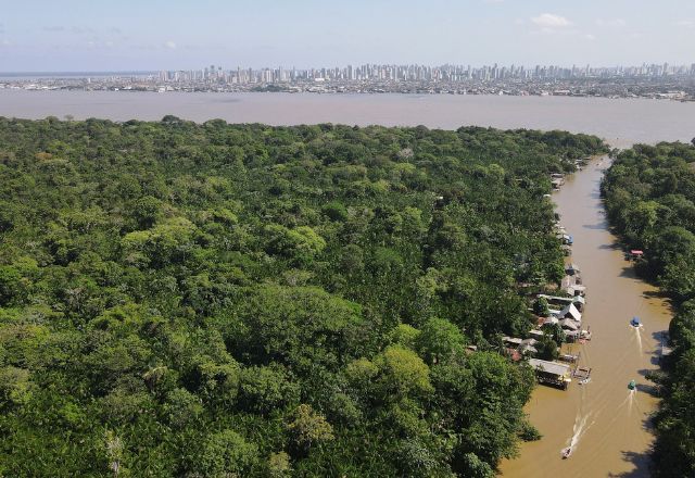 Vista da floresta amazôniza em Belém
