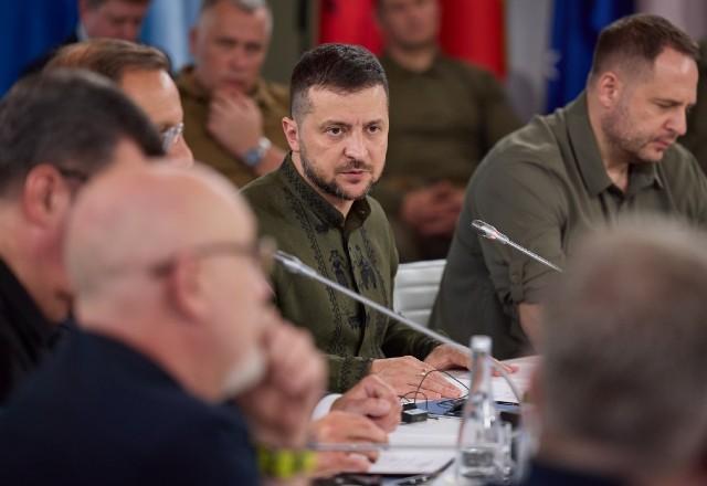 Volodymyr Zelensky em pronunciamento