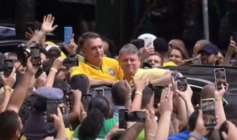 Bolsonaro e Tarcísio na Paulista 