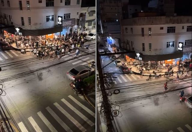 Vídeos do momento dos disparos mostram multidão fugindo do local | Reprodução