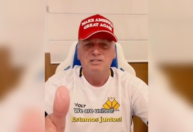 Bolsonaro parabeniza Trump em vídeo postado nas redes | Reprodução/Instagram