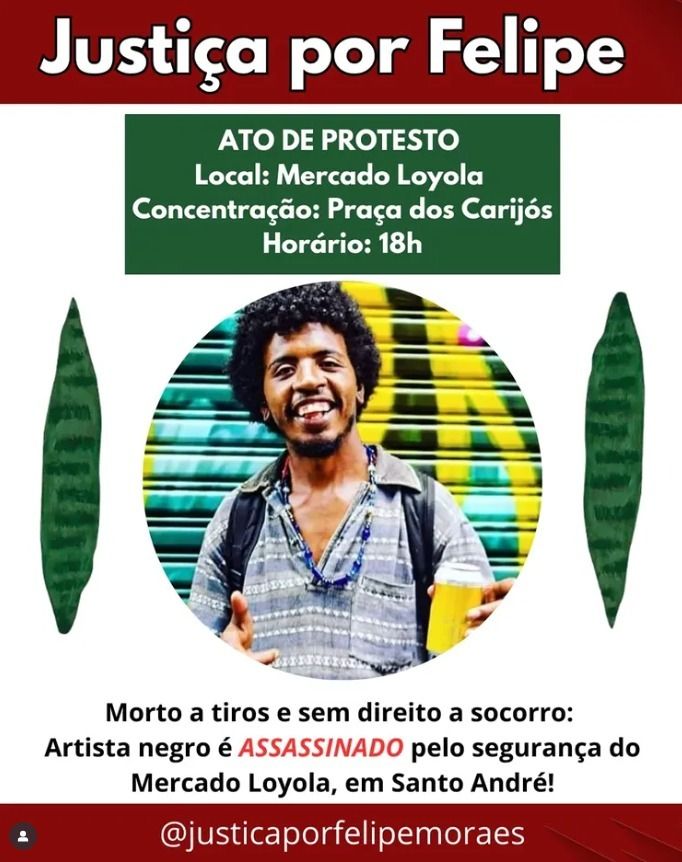 Um ato público será realizado nesta sexta-feira (29) em Santo André para pedir justiça pela morte de Felipe - Redes Sociais / Reprodução