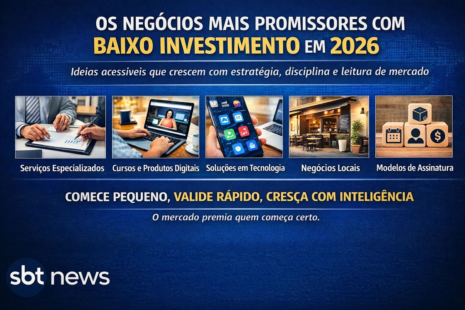 Os negócios mais promissores com baixo investimento em 2026