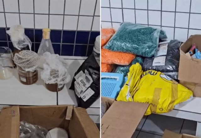 Material apreendido | Montagem\Polícia Civil