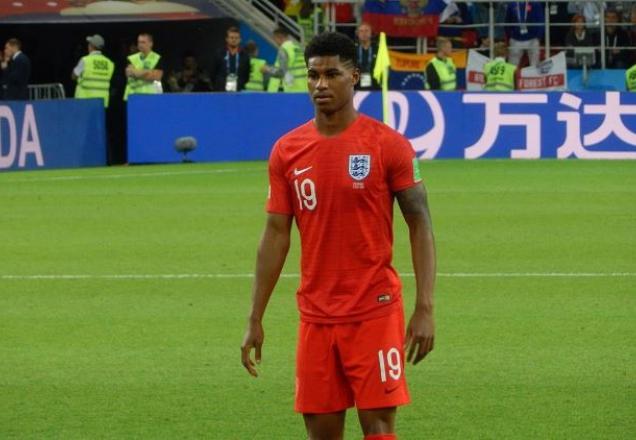 Marcus Rashford, atacante do Manchester United e da seleção inglesa. Foto: Oleg Bkhambri (Voltmetro)/Wikimedia Commons