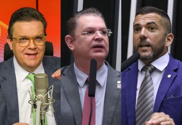 Wolney Queiroz, ministro da Previdência, e deputados Sóstenes Cavalcante (PL-RJ) e Carlos Jordy (PL-RJ) | Divulgação/Fabio Rodrigues-Pozzebom/Agência Brasil, Bruno Spada/Câmara e Kayo Magalhães/Câmara