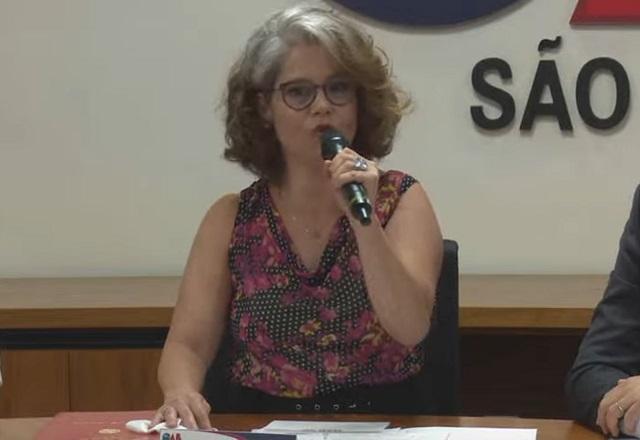 Patricia Vanzolini discursa em cerimônia de posse administrativa da diretoria da OAB-SP e Caixa de Assistência dos Advogados de São Paulo (Reprodução/Youtube)