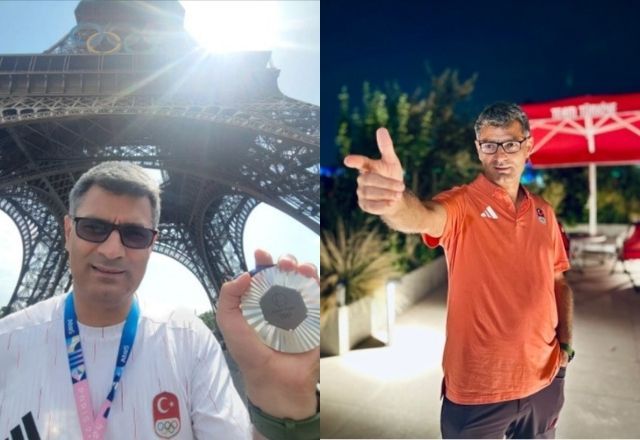Yusuf Dikec, prata na Olimpíada no tiro esportivo, viraliza nas redes sociais | Reprodução/Redes sociais 