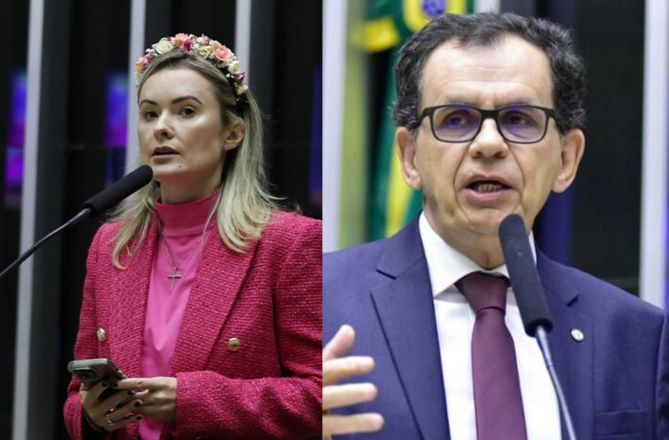 Na foto, a deputada Júlia Zanatta (PL-SC) e Reimont (PT-RJ) | Câmara dos Deputados