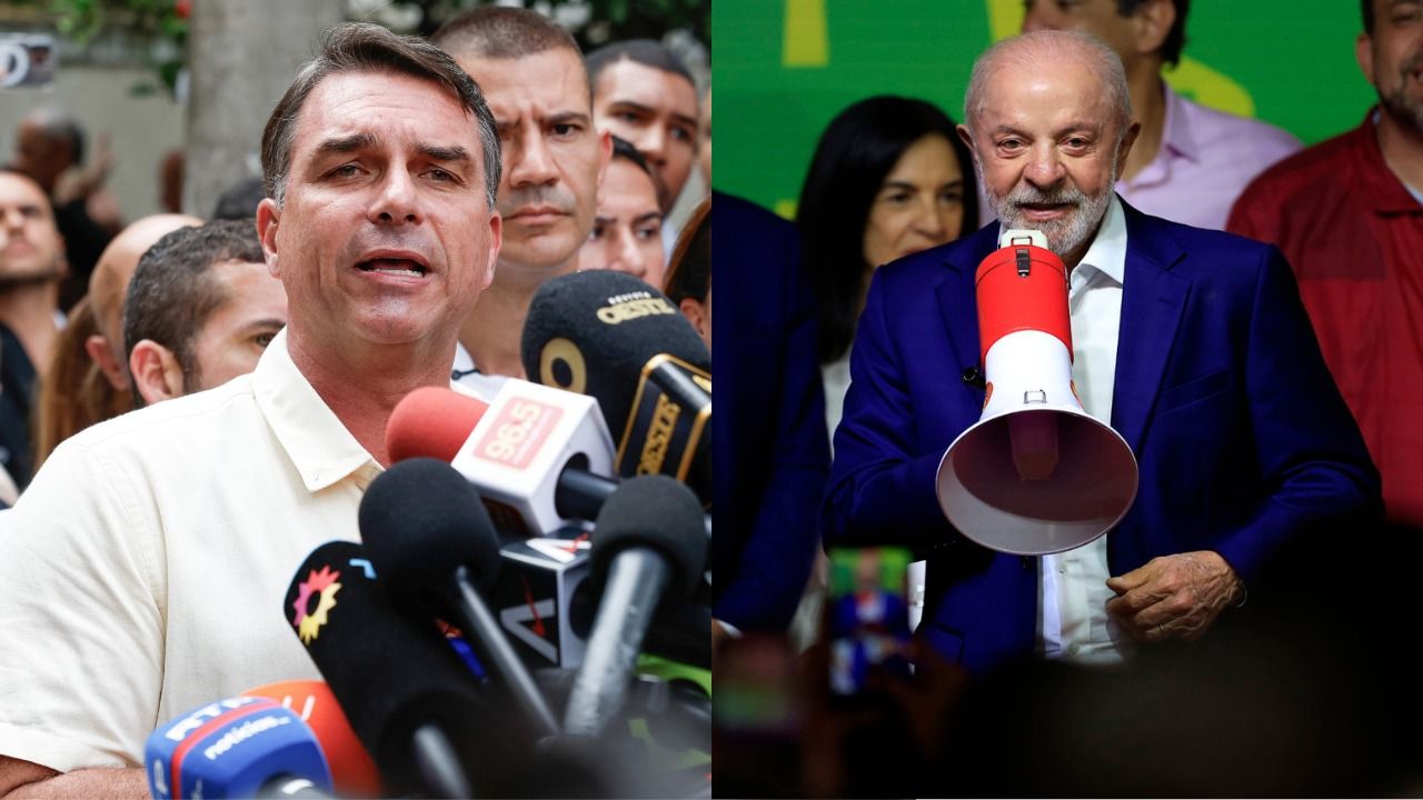 Senador Flávio Bolsonaro (PL-RJ) e presidente Luiz Inácio Lula da Silva (PT) | Fotos: Fernando Frazão/Agência Brasil; e Paulo Pinto/Agencia Brasil