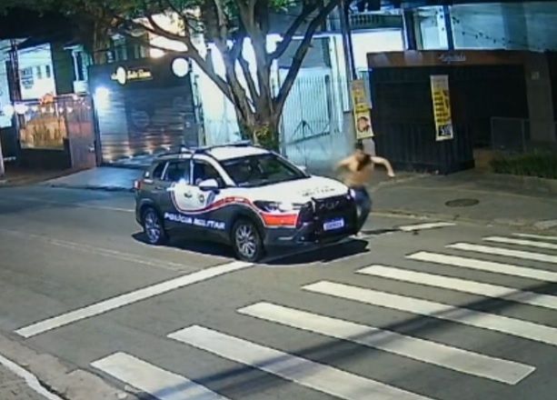 Imagens mostram momentos antes de PM matar estudante de medicina em SP