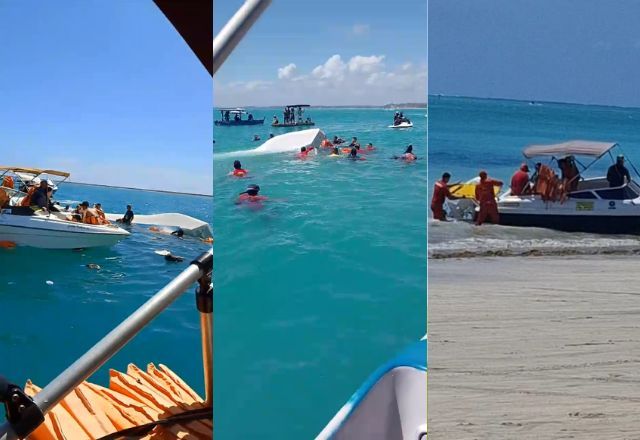 Acidente com Catamarã em Maragogi, litoral de Alagoas | Reprodução