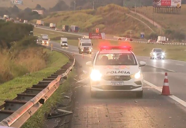 SP: Motociclista morre em engavetamento na rodovia dos Bandeirantes