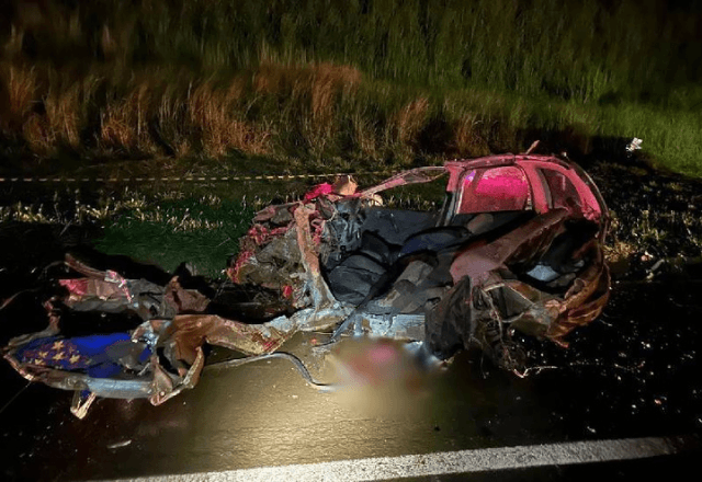 Três adultos e uma criança de sete anos morreram no local da batida | Reprodução/PRF