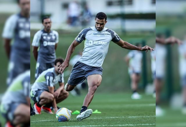 Alan Kardec durante treino pelo Atlético Mineiro | Reprodução