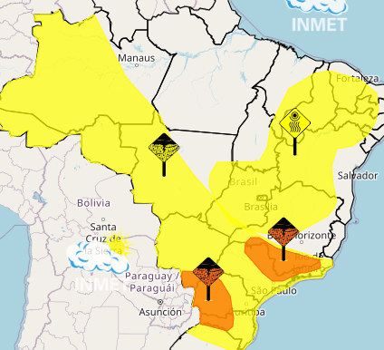 Alerta Inmet doze de Outubro 