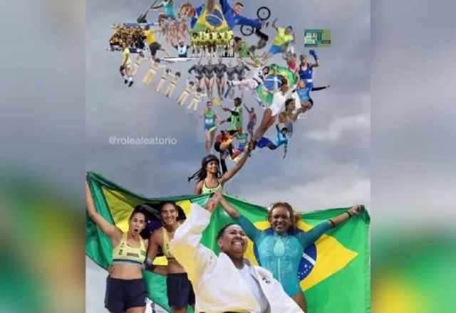 Montagem que marcou os Jogos Olímpicos | Reprodução/Redes sociais