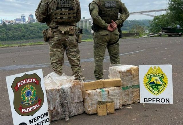 Entorpecente foi encaminhado para a Delegacia de Polícia Federal em Foz do Iguaçu | Divulgação/PF