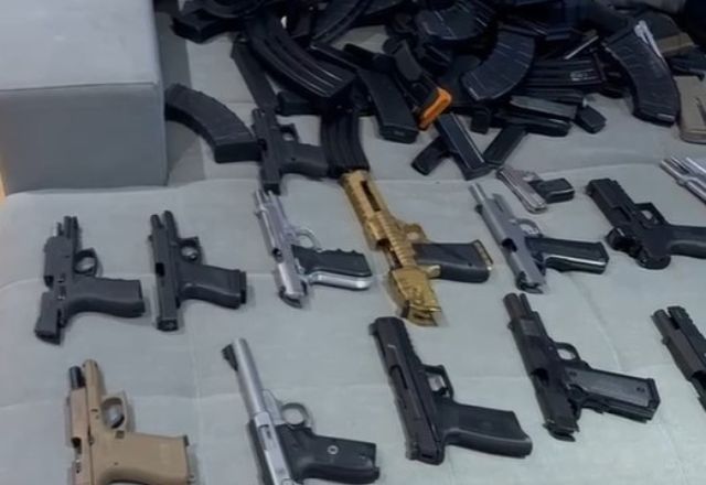 Armas apreendidas pela polícia | Reprodução