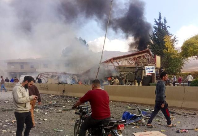Israel bombardeia Alamat, no Líbano | Reprodução/X