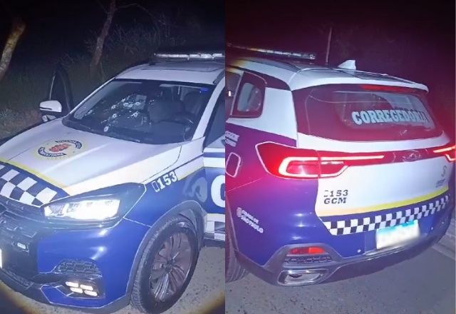 Viatura da Corregedoria da GCM alvejada | Reprodução