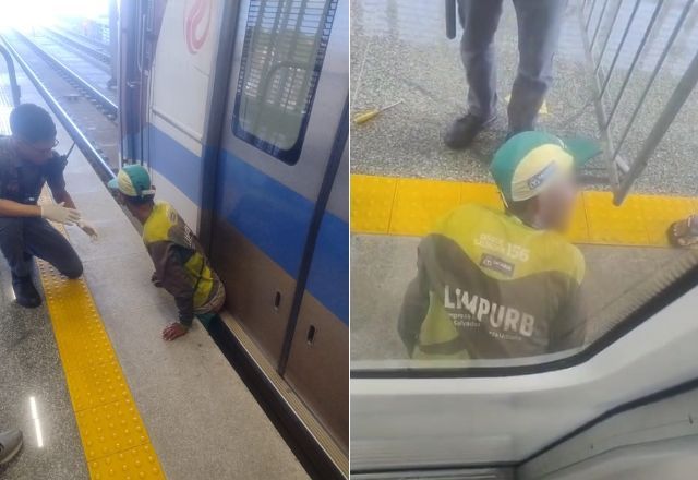 Passageiro foi atingido na estação Campinas de Pirajá | Reprodução