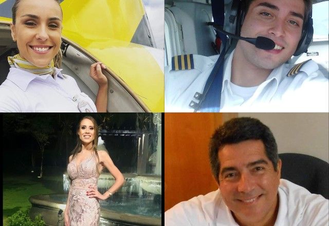 Tripulantes vítimas do acidente aéreo em Vinhedo | Reprodução/Redes sociais