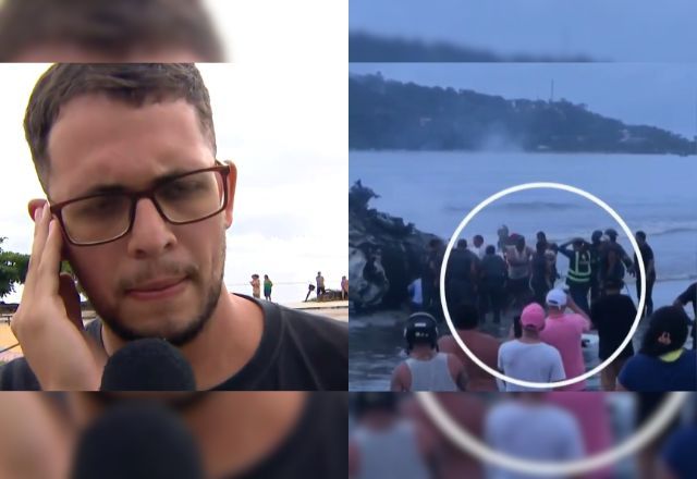Homem que salvou criança relata acidente | Reprodução/SBT