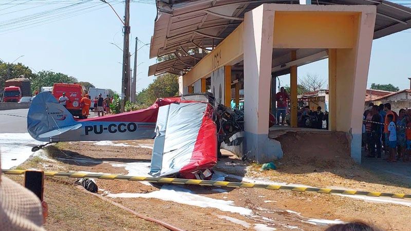 Avião cai em Teresina (PI) | Reprodução/TV Cidade Verde/ SBT