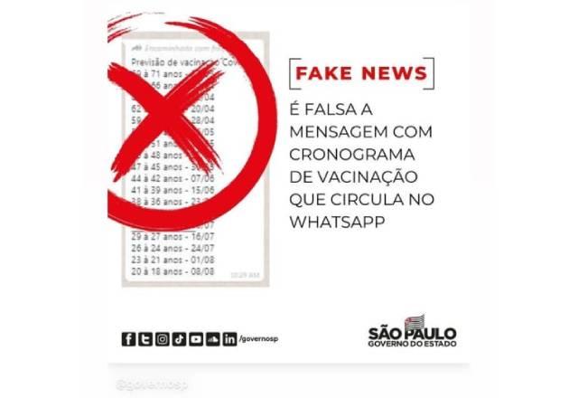 banner fake news vacinação sp