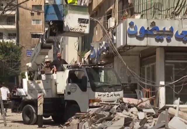 Capital libanesa foi alvo de ataques israelenses no fim de julho | Reprodução/SBT Brasil