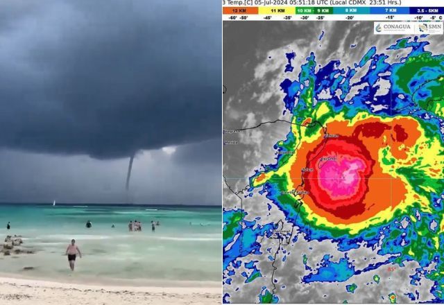 Beryl se aproxima da Península de Yucatán, no México | Reprodução