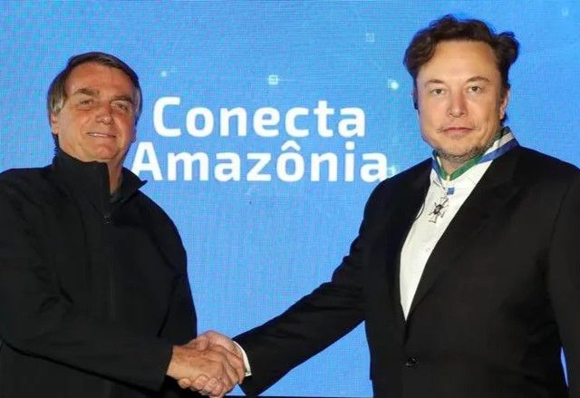 Jair Bolsonaro e Elon Musk | Reprodução/Redes sociais