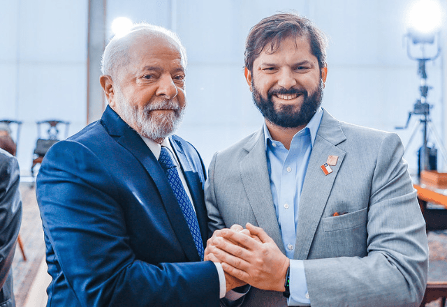 Lula e o presidente da República do Chile, Gabriel Boric, durante visita ao Planalto | Reprodução Ricardo Stuckert/Planalto