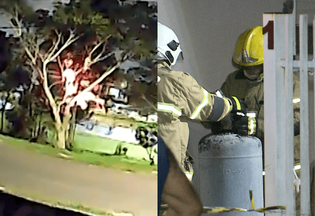 Câmeras de segurança flagraram a casa pegando fogo após o acidente / Reprodução