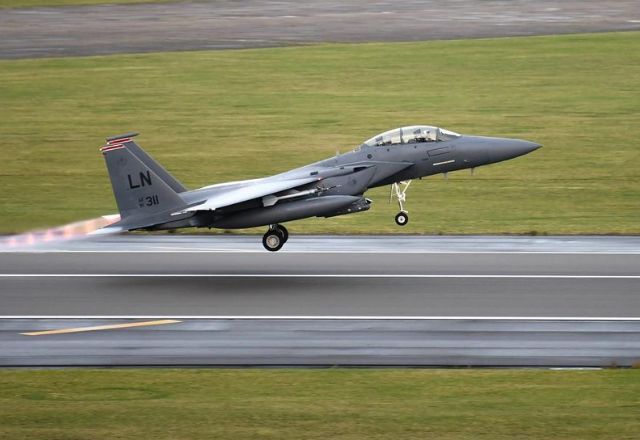 Um dos modelos do caça f-15 | Reprodução/DVIDS