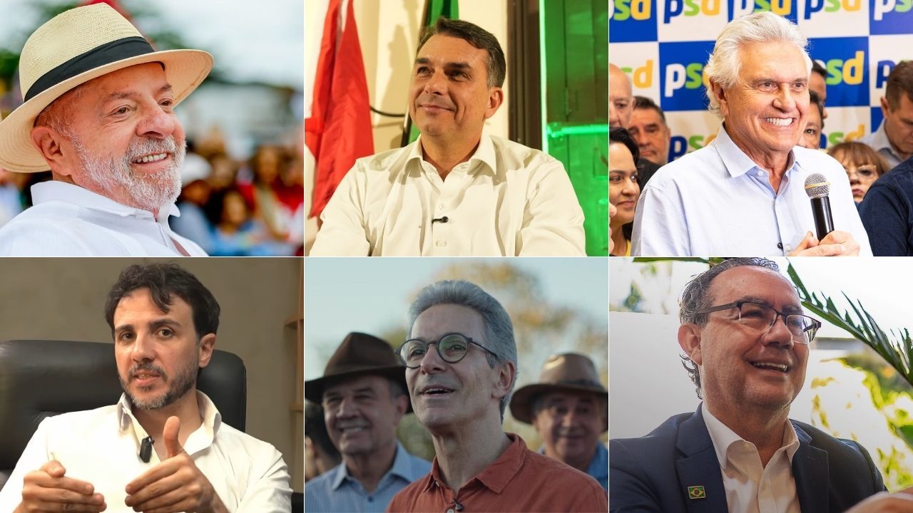 Presidenciáveis | Créditos: Divulgação/Ricardo Stuckert, Divulgação/Charles Vieira, Divulgação/PSD e Reprodução