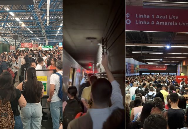 Manhã foi de caos para passageiros da Linha 3-Vermelha do Metrô de São Paulo | Reprodução/Redes sociais