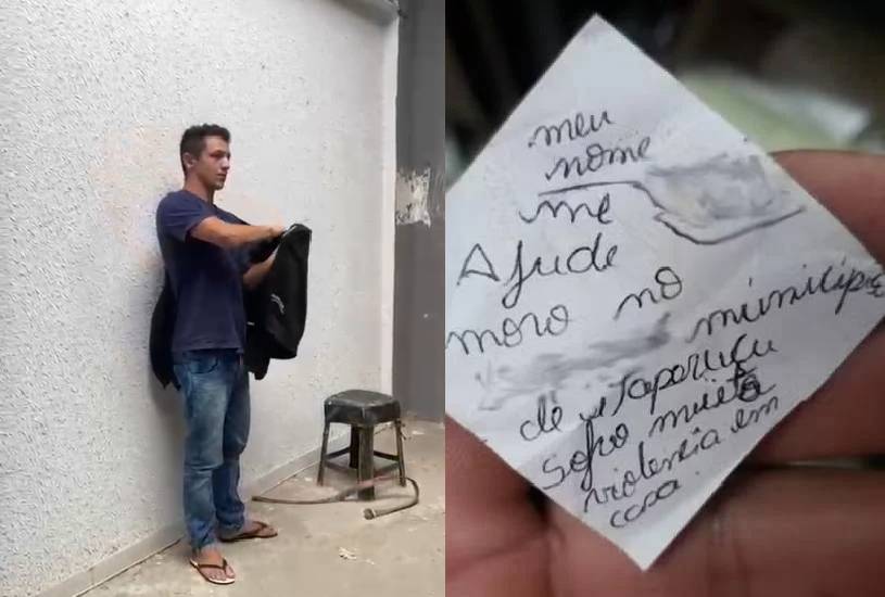 Jean Machado Ribas, de 23 anos, suspeito de manter sua companheira em cárcere privado por cinco anos. | Reprodução/Rede Massa