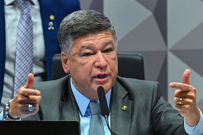 O presidente da CPMI do INSS, senador Carlos Viana (Podemos-MG) | Jefferson Rudy/Agência Senado