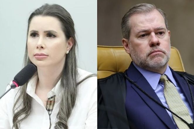 A deputada Carol de Toni e o ministro Dias Toffoli | Vinicius Loures/Câmara dos Deputados - Ton Molina/STF