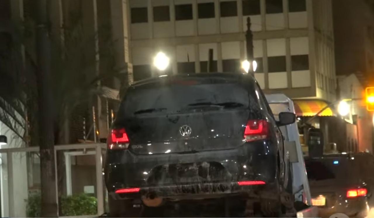 Carro usado por assassinos de delator do PCC | Reprodução SBT Brasil