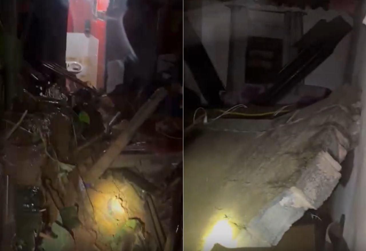 Casa desabou após chuva forte em São Paulo | Reprodução/Corpo de Bombeiros de SP