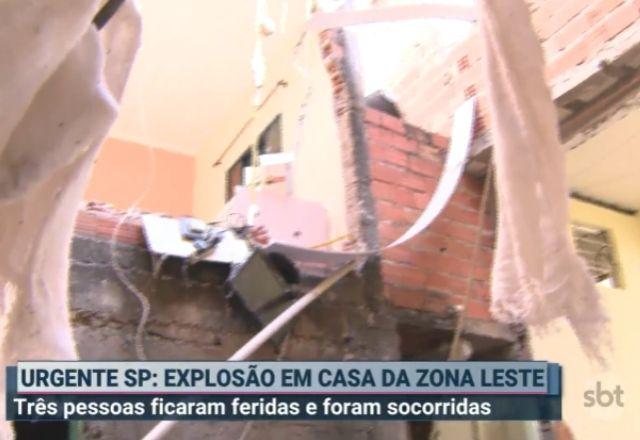 casa destruída com a explosao